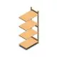 Holz-Fachbodenregal BT Euro 1800x770x500 mm (HxBxT) 4 Ebenen Anbauregal