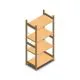 Holz-Fachbodenregal BT Euro 1800x770x500 mm (HxBxT) 4 Ebenen Grundregal