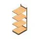 Holz-Fachbodenregal BT Euro 1800x770x600 mm (HxBxT) 4 Ebenen Anbauregal