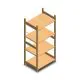 Holz-Fachbodenregal BT Euro 1800x770x600 mm (HxBxT) 4 Ebenen Grundregal