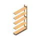 Holz-Fachbodenregal BT Euro 2100x1170x300 mm (HxBxT) 5 Ebenen Anbauregal