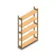 Fachbodenregal aus Holz BT Euro 2100x1170x300 mm (HxBxT) 5 Ebenen Grundregal