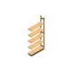 Holz-Fachbodenregal BT Euro 2100x970x300 mm (HxBxT) 5 Ebenen Anbauregal