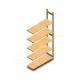 Hölzernes Fachbodenregal BT Euro 2400x1170x400 mm (HxBxT) 5 Ebenen Anbauregal