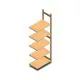 Holz-Fachbodenregal BT Euro 2400x770x500 mm (HxBxT) 5 Ebenen Anbauregal