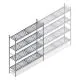 Hygienisches Regal 5711 1800x1190x360 mm (HxBxT) 4 Ebenen Grundregal