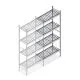 Hygienisches Regal 5711 1800x650x360 mm (HxBxT) 4 Ebenen Anbauregal