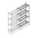 Hygienisches Regal 5711 1800x770x360 mm (HxBxT) 4 Ebenen Anbauregal