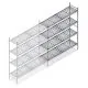Hygienisches Regal 6611 1800x1200x460 mm (HxBxT) 4 Ebenen Anbauregal