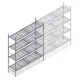 Hygienisches Regal 6611 1800x1200x460 mm (HxBxT) 4 Ebenen Grundregal