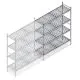Hygienisches Regal 6611 1800x1200x560 mm (HxBxT) 4 Ebenen Anbauregal