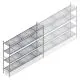 Hygienisches Regal 6611 1800x1620x460 mm (HxBxT) 4 Ebenen Grundregal