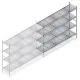Hygienisches Regal 6611 1800x1620x560 mm (HxBxT) 4 Ebenen Anbauregal
