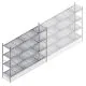 Hygienisches Regal 6611 1800x1740x560 mm (HxBxT) 4 Ebenen Grundregal