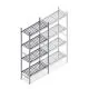 Hygienisches Regal 6611 1800x660x360 mm (HxBxT) 4 Ebenen Grundregal