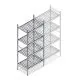Hygienisches Regal 6611 1800x660x560 mm (HxBxT) 4 Ebenen Grundregal