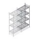 Hygienisches Regal 6611 1800x780x460 mm (HxBxT) 4 Ebenen Anbauregal