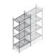 Hygienisches Regal 6611 1800x780x460 mm (HxBxT) 4 Ebenen Grundregal
