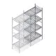 Hygienisches Regal 6611 1800x780x560 mm (HxBxT) 4 Ebenen Anbauregal