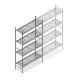 Hygienisches Regal 6611 1800x900x360 mm (HxBxT) 4 Ebenen Grundregal