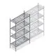 Hygienisches Regal 6611 1800x900x460 mm (HxBxT) 4 Ebenen Grundregal
