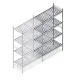 Hygienisches Regal 6611 1800x900x560 mm (HxBxT) 4 Ebenen Anbauregal