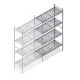 Hygienisches Regal 6611 1800x960x460 mm (HxBxT) 4 Ebenen Anbauregal
