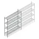 Hygienisches Regal 6811 1800x1080x360 mm (HxBxT) 4 Ebenen Grundregal