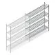 Hygienisches Regal 6811 1800x1200x360 mm (HxBxT) 4 Ebenen Anbauregal