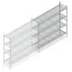 Hygienisches Regal 6811 1800x1320x360 mm (HxBxT) 4 Ebenen Anbauregal