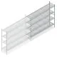 Hygienisches Regal 6811 1800x1740x560 mm (HxBxT) 4 Ebenen Anbauregal