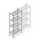 Hygienisches Regal 6811 1800x660x360 mm (HxBxT) 4 Ebenen Grundregal