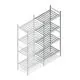 Hygienisches Regal 6811 1800x660x560 mm (HxBxT) 4 Ebenen Anbauregal