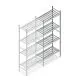 Hygienisches Regal 6811 1800x780x360 mm (HxBxT) 4 Ebenen Anbauregal