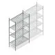 Hygienisches Regal 6811 1800x900x560 mm (HxBxT) 4 Ebenen Grundregal