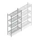Hygienisches Regal 6811 1800x960x360 mm (HxBxT) 4 Ebenen Grundregal