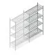 Hygienisches Regal 6811 1800x960x460 mm (HxBxT) 4 Ebenen Anbauregal