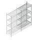 Hygienisches Regal 6811 1800x960x560 mm (HxBxT) 4 Ebenen Anbauregal