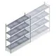 Hygienisches Regal 6622 1800x1080x460 mm (HxBxT) 4 Ebenen Grundregal