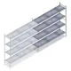 Hygienisches Regal 6622 1800x1500x460 mm (HxBxT) 4 Ebenen Anbauregal