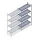 Hygienisches Regal 6622 1800x960x460 mm (HxBxT) 4 Ebenen Anbauregal