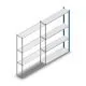 Fachbodenregal Medium Duty 2000x1300x300 mm (HxBxT) 4 Ebenen blau Anbauregal