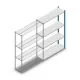Fachbodenregal Medium Duty 2000x1300x400 mm (HxBxT) 4 Ebenen blau Anbauregal