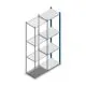 Fachbodenregal Medium Duty 2000x550x400 mm (HxBxT) 4 Ebenen blau Anbauregal