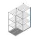 Fachbodenregal Medium Duty 2000x850x800 mm (HxBxT) 4 Ebenen blau Anbauregal