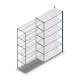 Fachbodenregal Medium Duty 2000x1150x500 mm (HxBxT) 6 Ebenen blaues Anbauregal