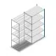 Fachbodenregal Medium Duty 2200x1150x700 mm (HxBxT) 5 Ebenen blaues Anbauregal