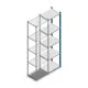 Fachbodenregal Medium Duty 2200x550x400mm (HxBxT) 5 Ebenen blaues Anbauregal