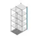 Fachbodenregal Medium Duty 2200x550x700 mm (HxBxT) 5 Ebenen blau Anbauregal