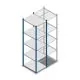 Fachbodenregal Medium Duty 2200x550x700 mm (HxBxT) 5 Ebenen blau Grundregal